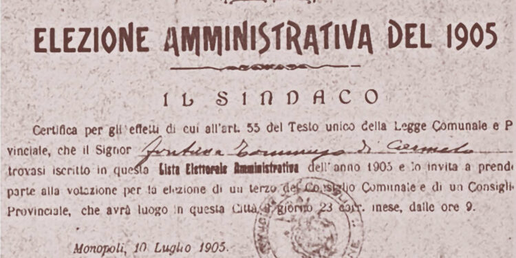 Storia di Monopoli. Dal 1900 al 1910.