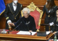 La senatrice a vita Liliana Segre parla da presidente provvisorio del Senato