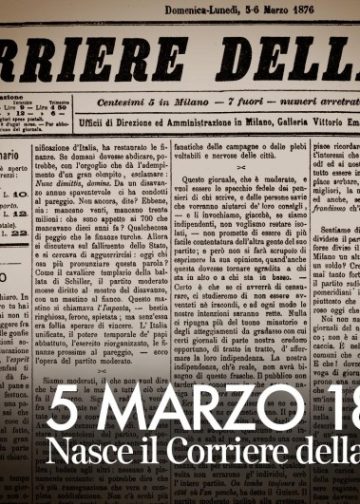 5 marzo 1876. Nasce il Corriere della Sera.